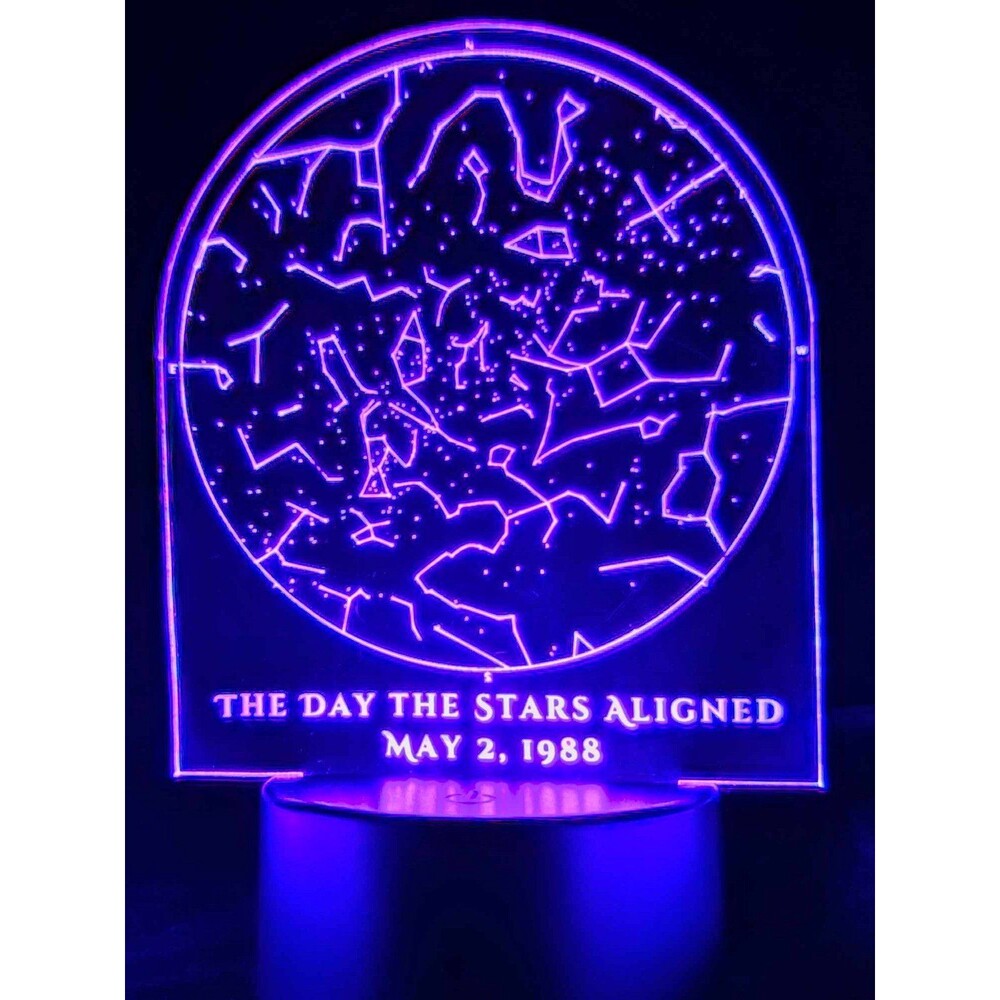 Personalized acrylic star map color changing LED‎ Light night light gift